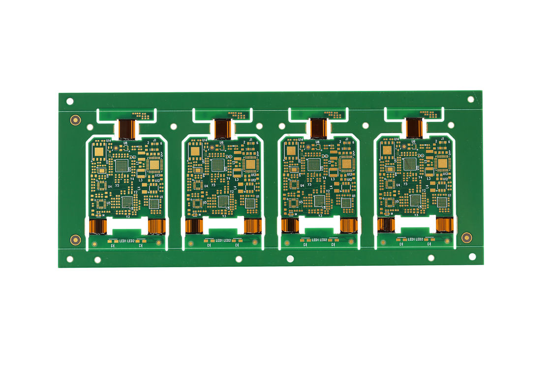 Circuits rigides flexibles 4L Traitement par Enig 0,1 mm Radius de courbure de trace 0,5-10 mm