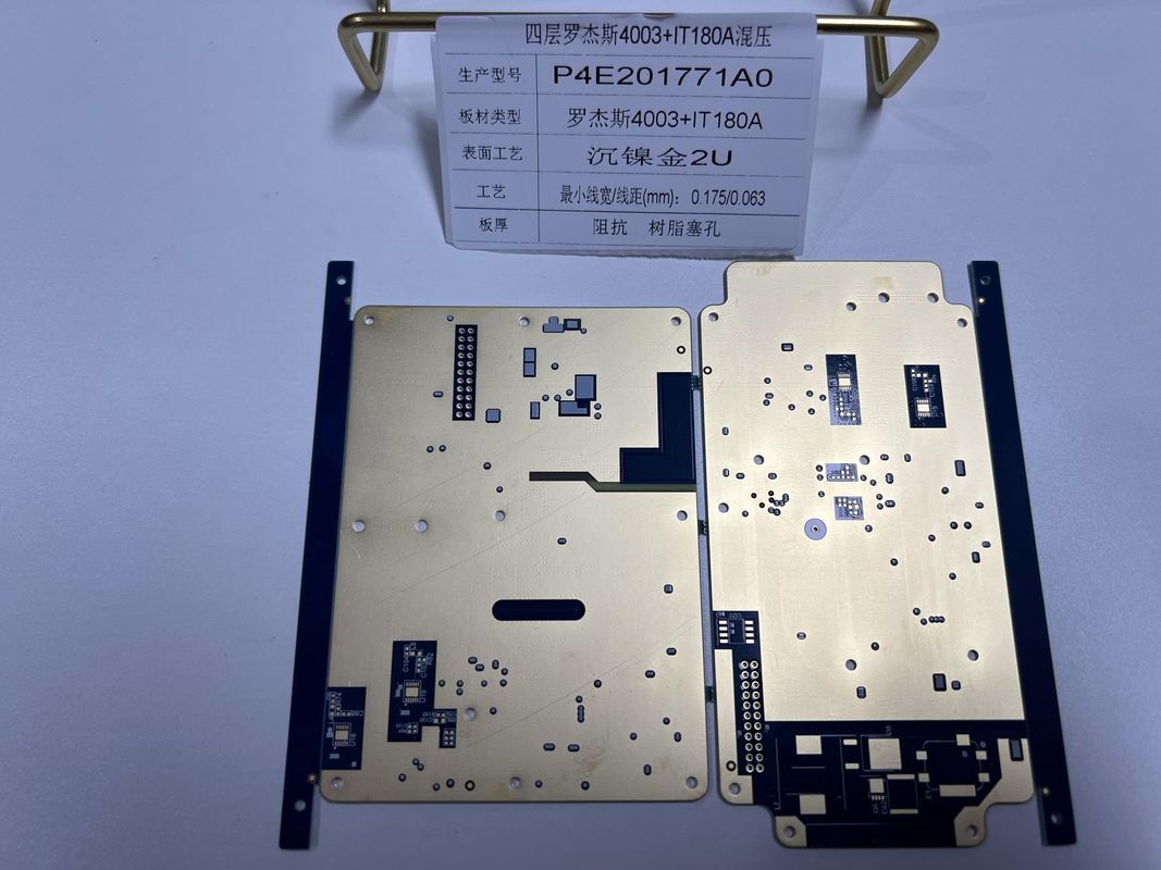 Rogers RO4003 + IT180 mélange Rogers PCB Board 0,5-6 oz d'immersion en cuivre or finition