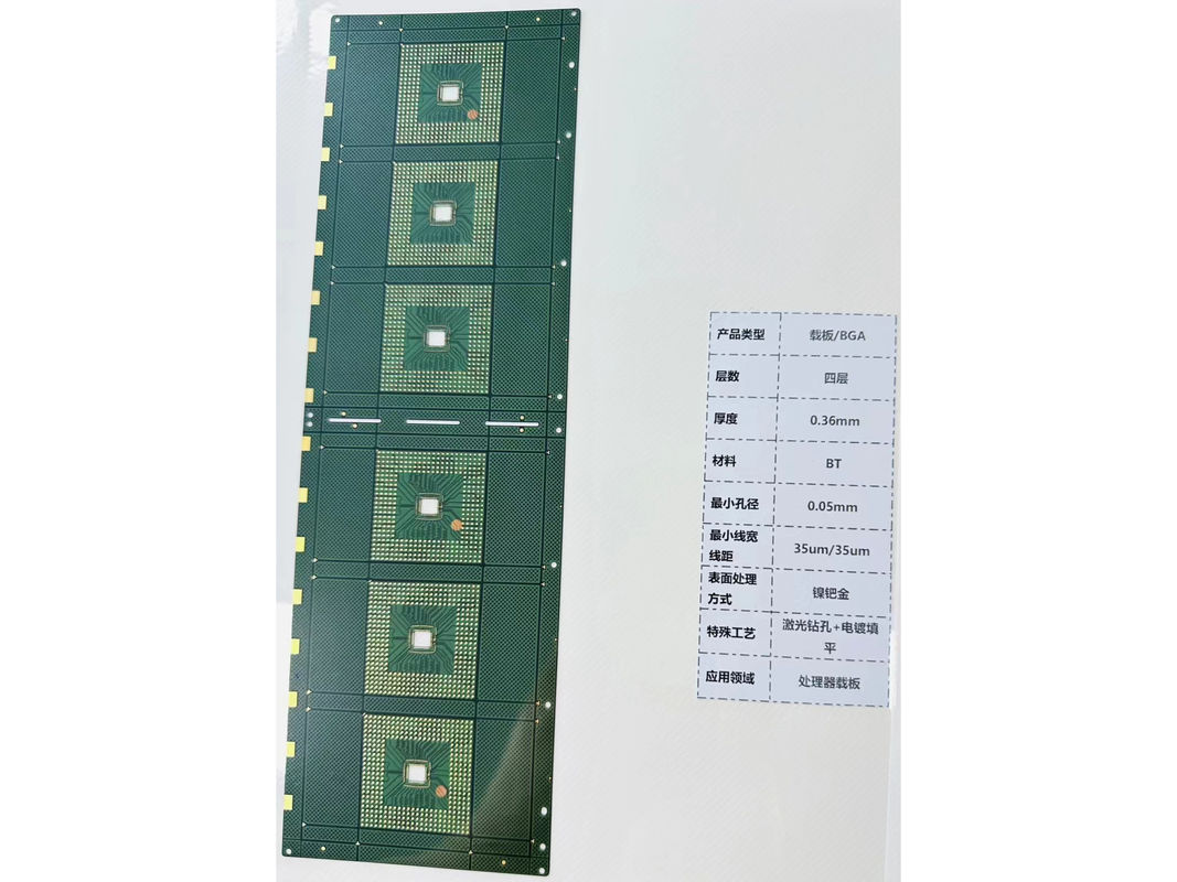 Verte ENIG Finition de surface Substrate de circuits intégrés en céramique PCB à double couche avec trace de 0,1 mm