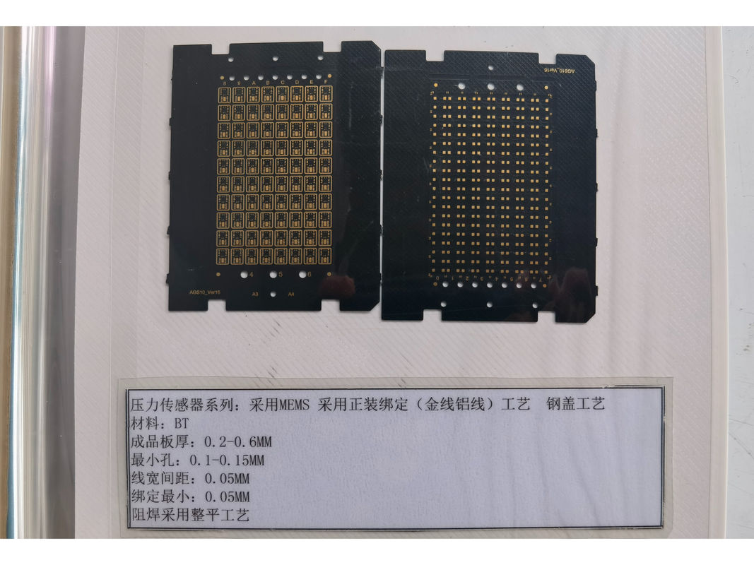 PCB électronique durable avec 0.2mm 1oz de cuivre Poids noir Masque de soudure Capteur de pression PCB