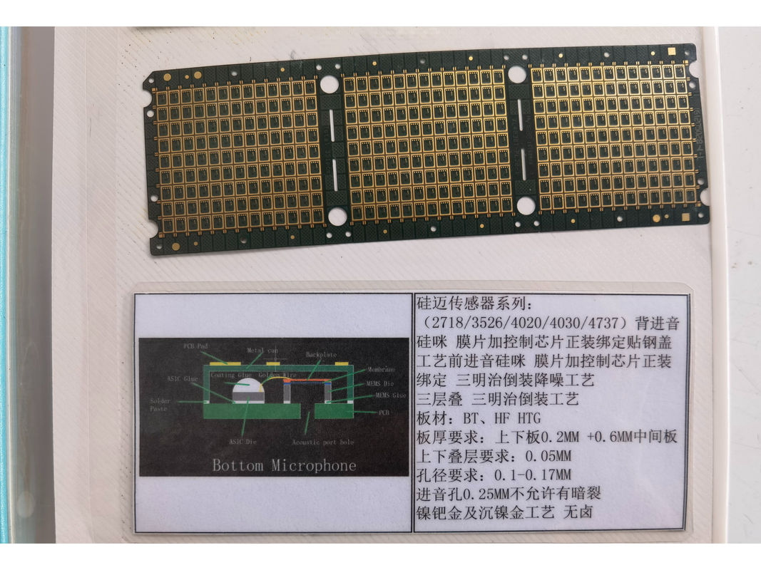 ENIG Finition de surface IC Substrate PCB Circuits de circuits intégrés 0.2mm Matériau de base BT HF HTG
