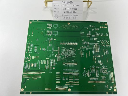 6-32 couche PCB HDI Fabrication avec 0,25 mm BGA et demi-trous pour prise de lampe 20 couches Tuc TU-933 PCB à grande vitesse