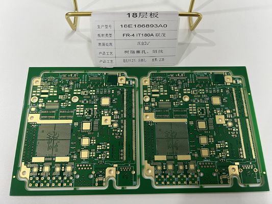 FR4 IT180 18Layers 3+N+3 prototype de carte de circuits imprimés HDI avec trou de crimp 3/3Mil Traces X RAY testé HDI rapid turn ENIG