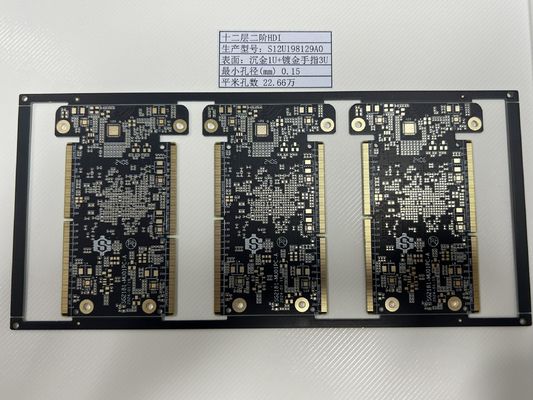 Épaisseur 0,4-3,2 mm HDI PCB Board 6-32L Contrôle de l'impédance 100% E