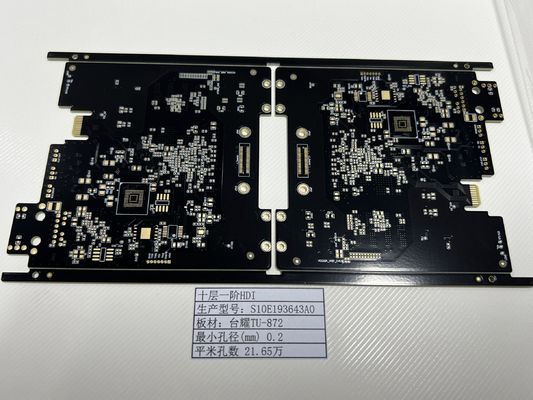 Le circuit imprimé de connexion à haute densité de la prise de lampe spéciale 10 couches Tuc TU-872 1+N+1 Goldfinger 30U
